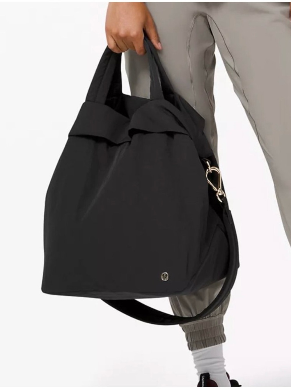 lululemon athletica Black Convertible Tote with Detachable Strap
